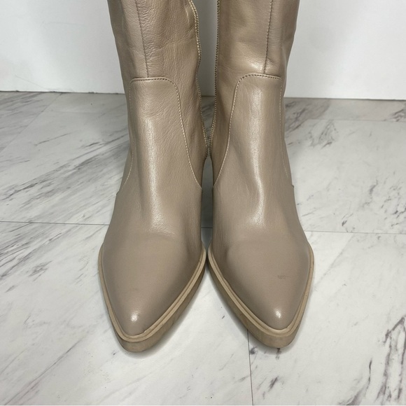 Aquatalia Pointed Toe Leather Tall Boot 7 1/2 - Picture 12 of 16